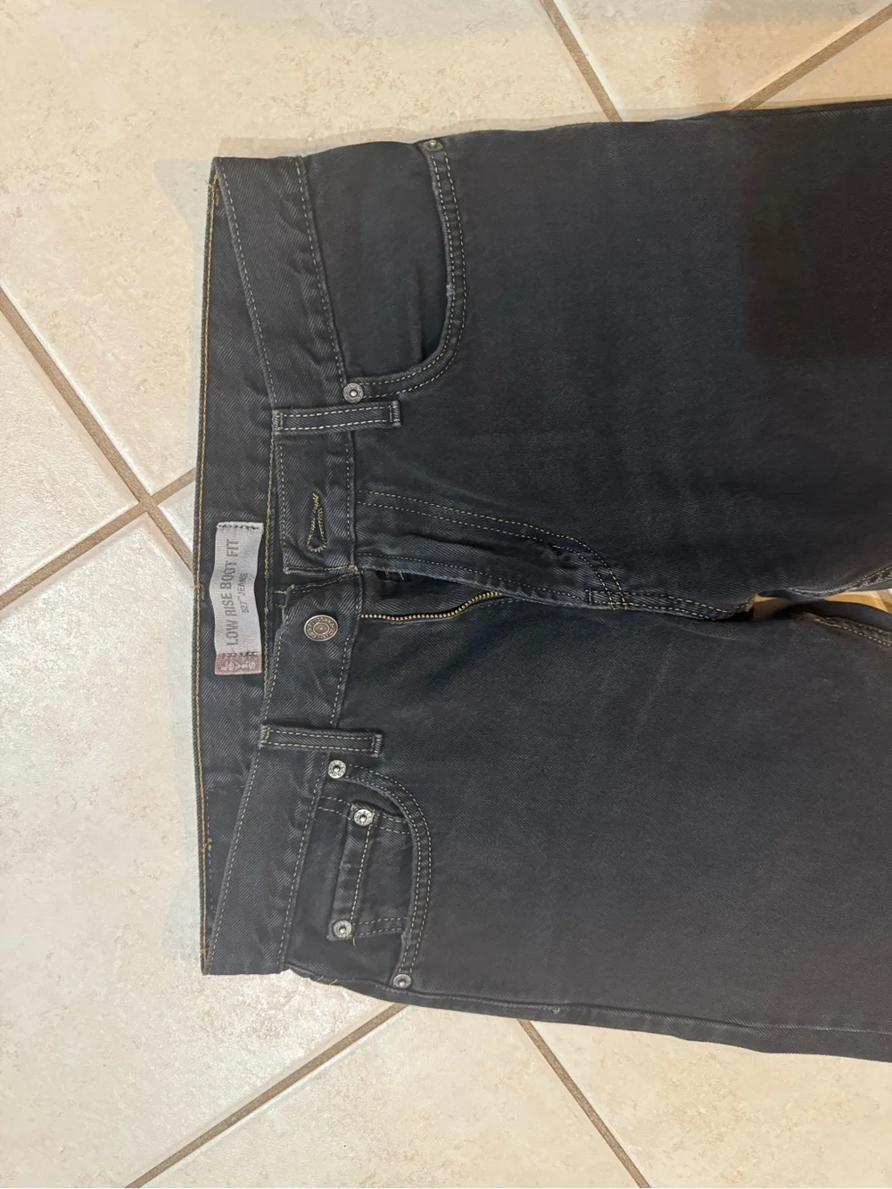 Y2K vintage Dark Wash Low Rise Levi’s 527 with Contrast Stitching made in Mexico - Picture 3 of 8